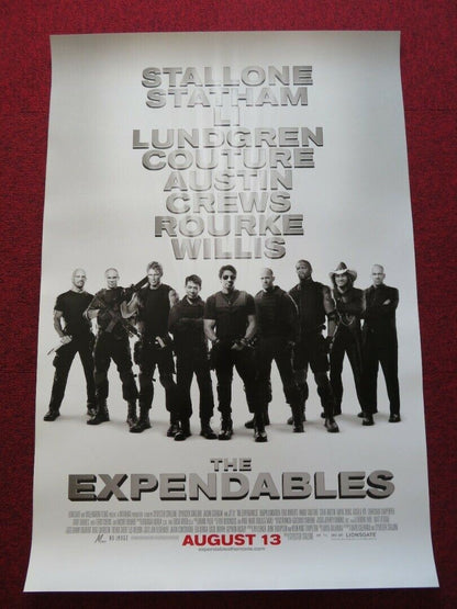 THE EXPENDABLES US ONE SHEET ROLLED POSTER STALLONE STATHAM LI WILLIS 2010 Movie posters