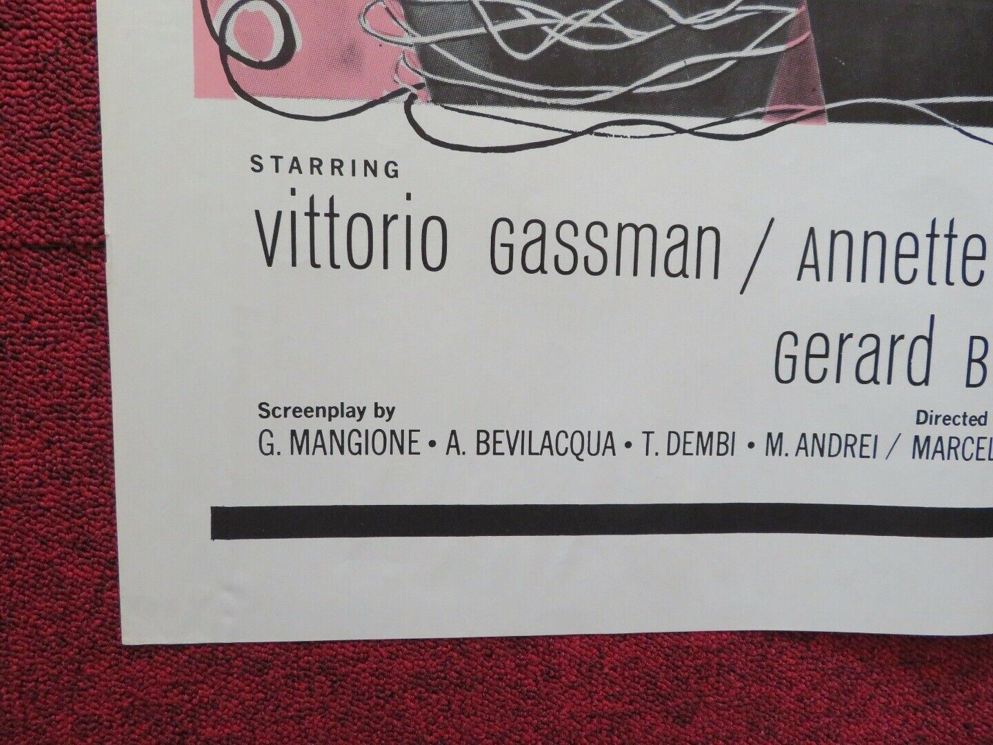 THE EYE OF THE NEEDLE FOLDED US ONE SHEET POSTER VITTORIO GASSMAN 1963 - Rendezvous Cinema