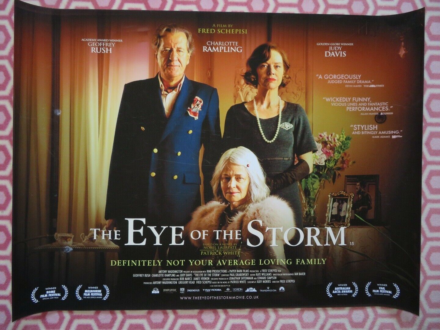 THE EYE OF THE STORM QUAD (30"x 40") ROLLED POSTER GEOFFREY RUSH JUDY DAVIS 2011 Rendezvous Cinema Movie posters