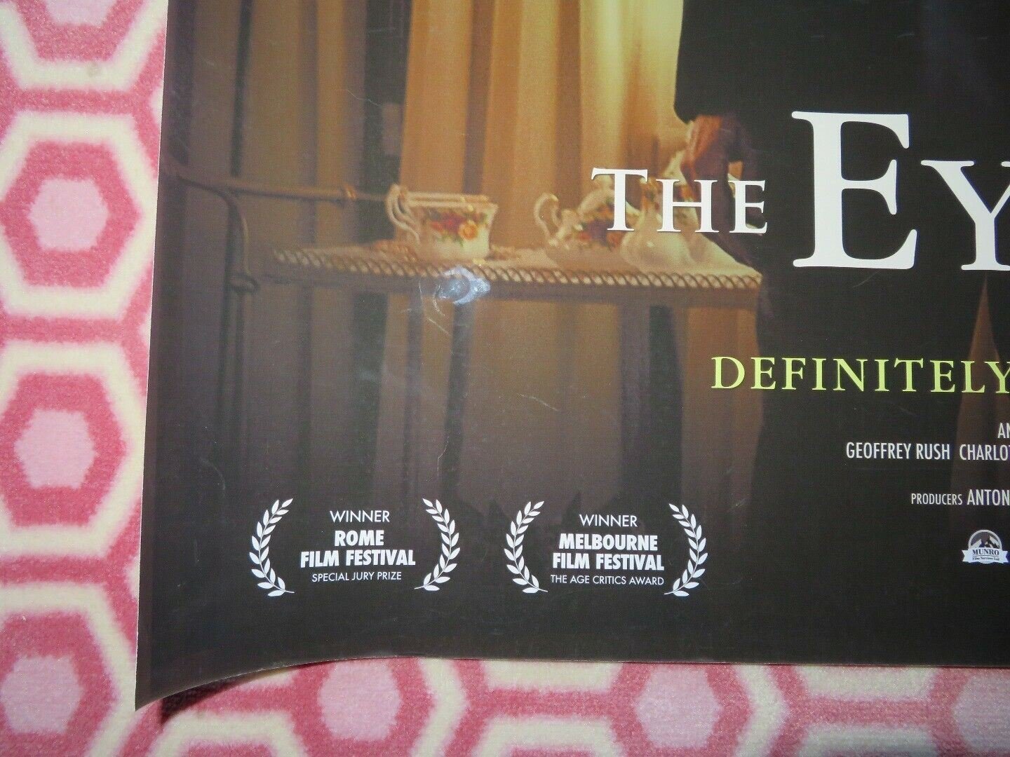 THE EYE OF THE STORM QUAD (30"x 40") ROLLED POSTER GEOFFREY RUSH JUDY DAVIS 2011 Rendezvous Cinema Movie posters