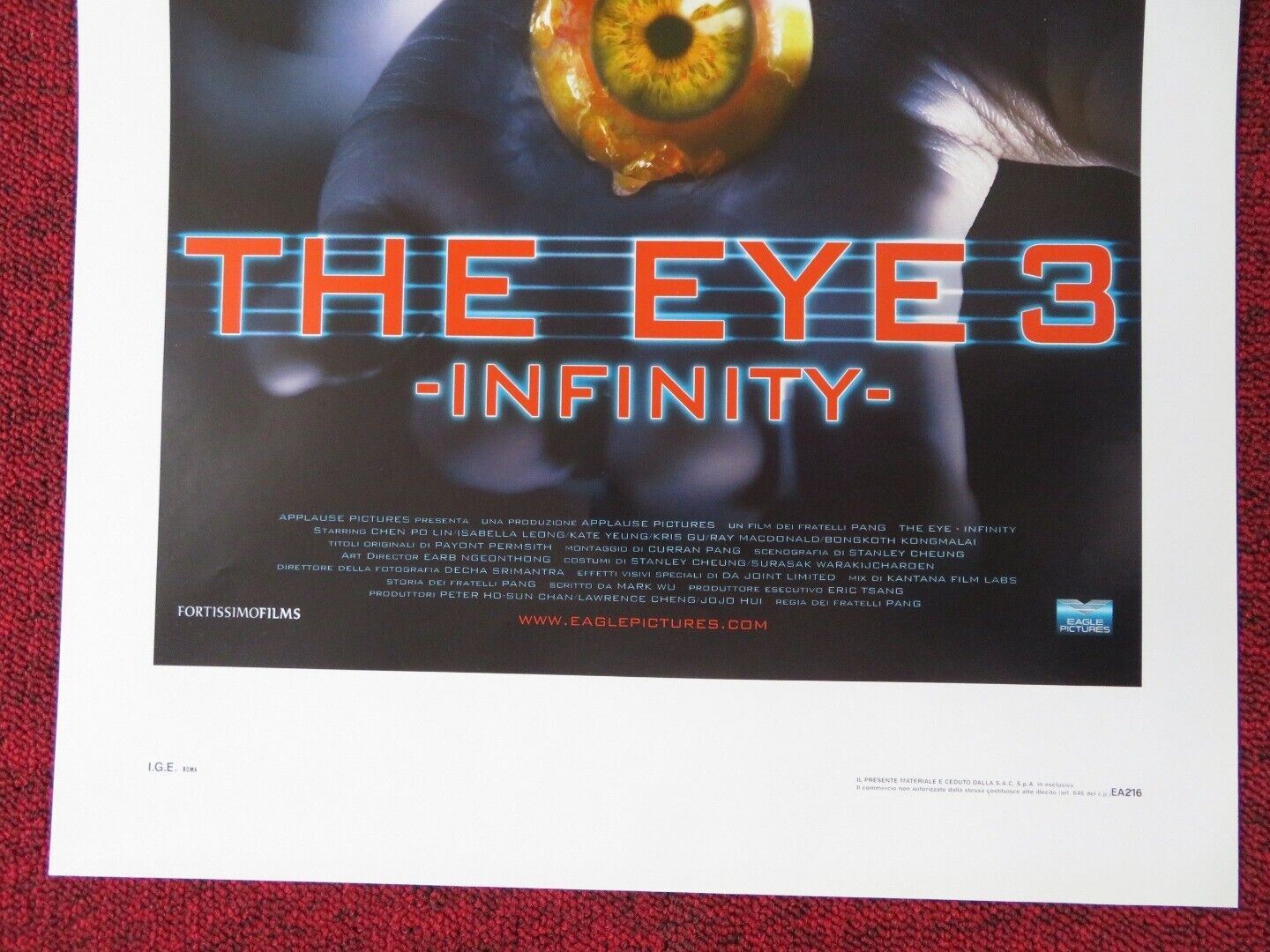 THE EYES 3 INFINITY / THE EYE ITALIAN LOCANDINA (27.5"x13") POSTER F PANG 2005 - Rendezvous Cinema