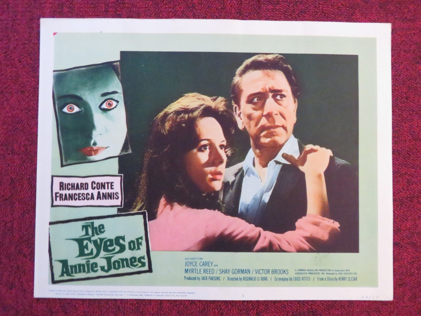 THE EYES OF ANNIE JONES US LOBBY CARD FULL SET R.CONTE FRANCESCA ANNIS 1963 Rendezvous Cinema Movie posters
