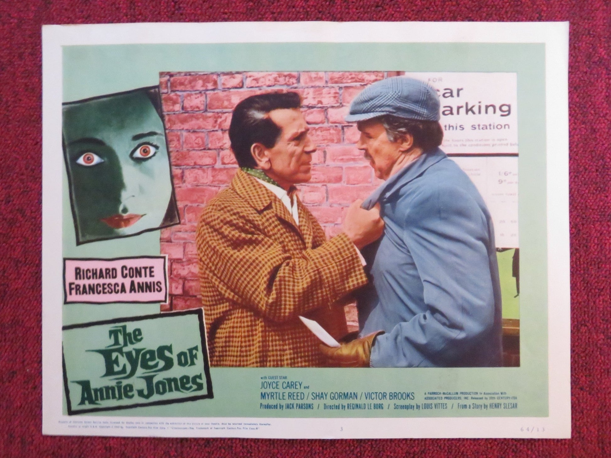 THE EYES OF ANNIE JONES US LOBBY CARD FULL SET R.CONTE FRANCESCA ANNIS 1963 Rendezvous Cinema Movie posters
