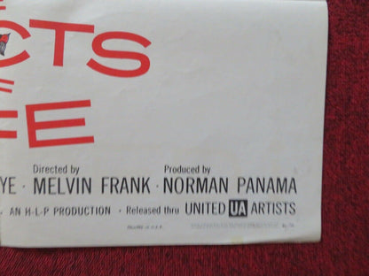 THE FACTS OF LIFE FOLDED US ONE SHEET POSTER BOB HOPE LUCILLE BALL 1961 Movie posters