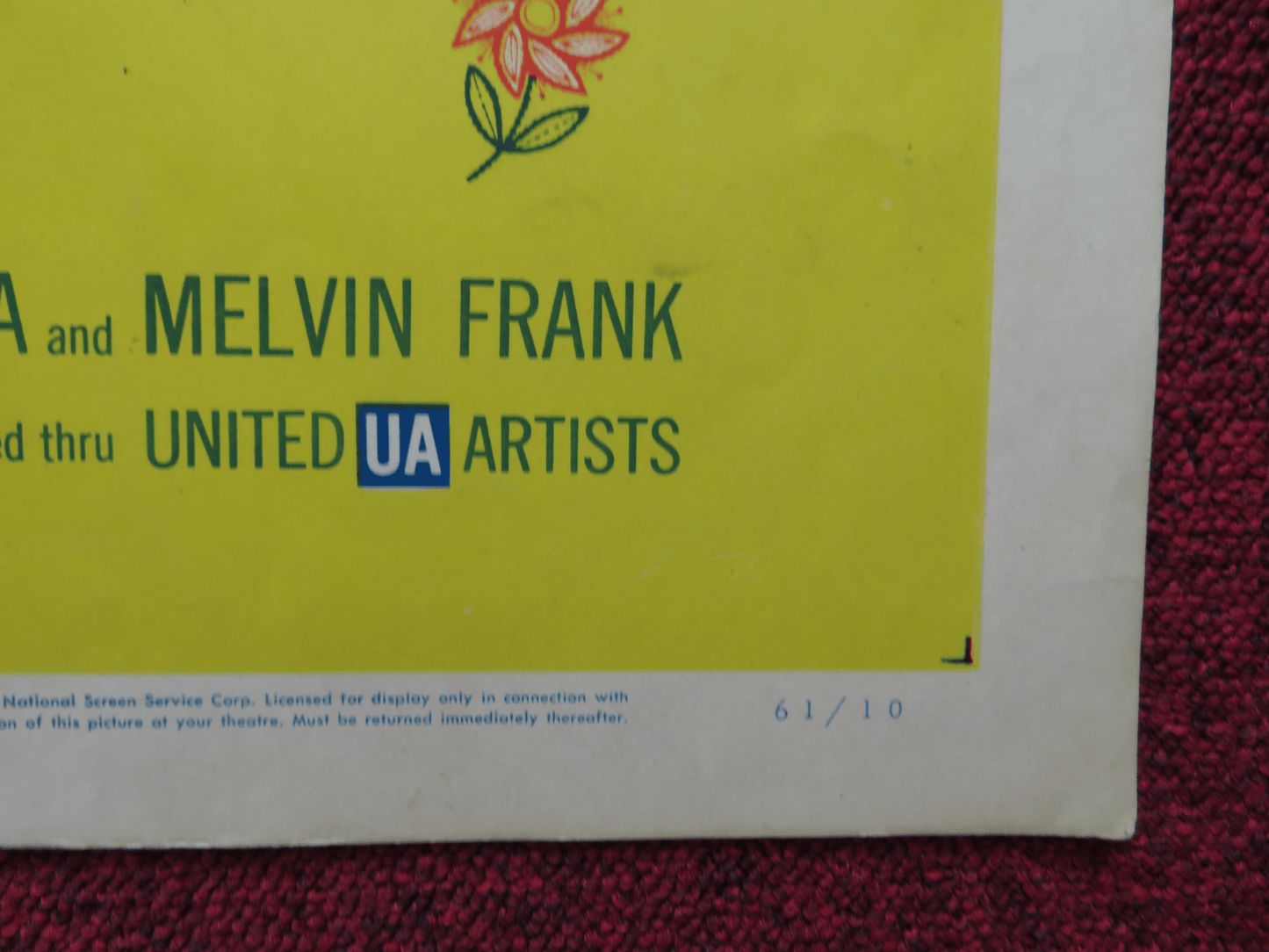 THE FACTS OF LIFE US HALF SHEET (22"x 28") POSTER BOB HOPE LUCILLE BALL 1961 Rendezvous Cinema Movie posters