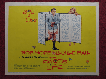 THE FACTS OF LIFE US HALF SHEET (22"x 28") POSTER BOB HOPE LUCILLE BALL 1961 Rendezvous Cinema Movie posters