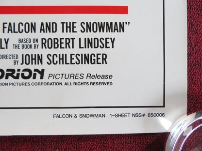 THE FALCON AND THE SNOWMAN FOLDED US ONE SHEET POSTER SEAN PENN T. HUTTON 1984 Rendezvous Cinema Movie posters