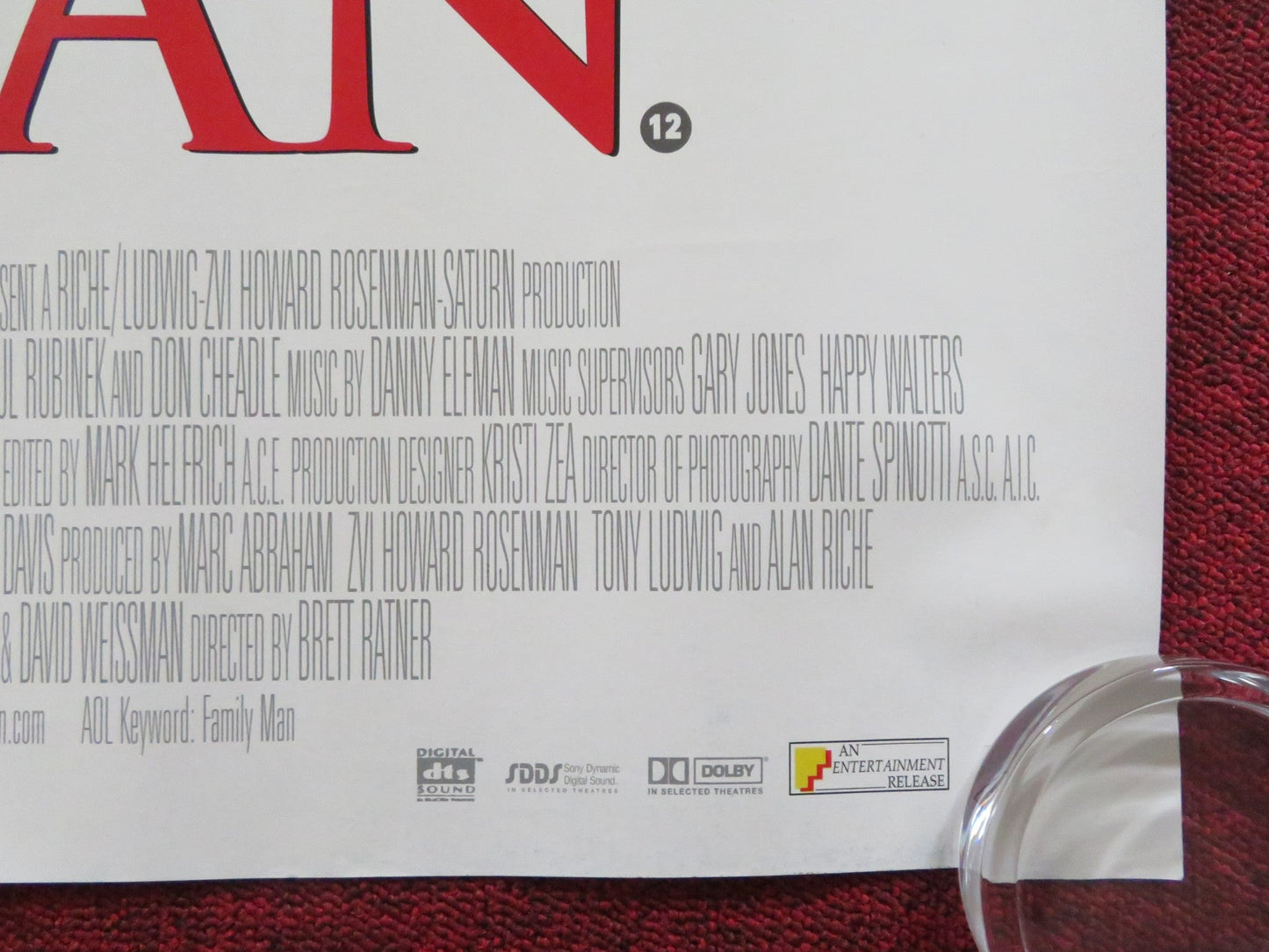 THE FAMILY MAN UK QUAD (30"x 40") ROLLED POSTER NICOLAS CAGE TEA LEONI 2000 Rendezvous Cinema Movie posters