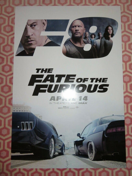 THE FATE OF THE FURIOUS US ONE SHEET ROLLED POSTER VIN DIESEL 2017 Movie posters