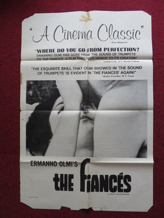 THE FIANCES / I Fidanzati FOLDED US ONE SHEET POSTER ERMANNO OLMI 1963 Movie posters