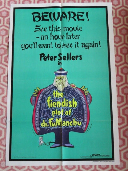 THE FIENDISH PLOT OF DR.FUMANCHU US ONE SHEET POSTER PETER SELLERS 1980 - Rendezvous Cinema