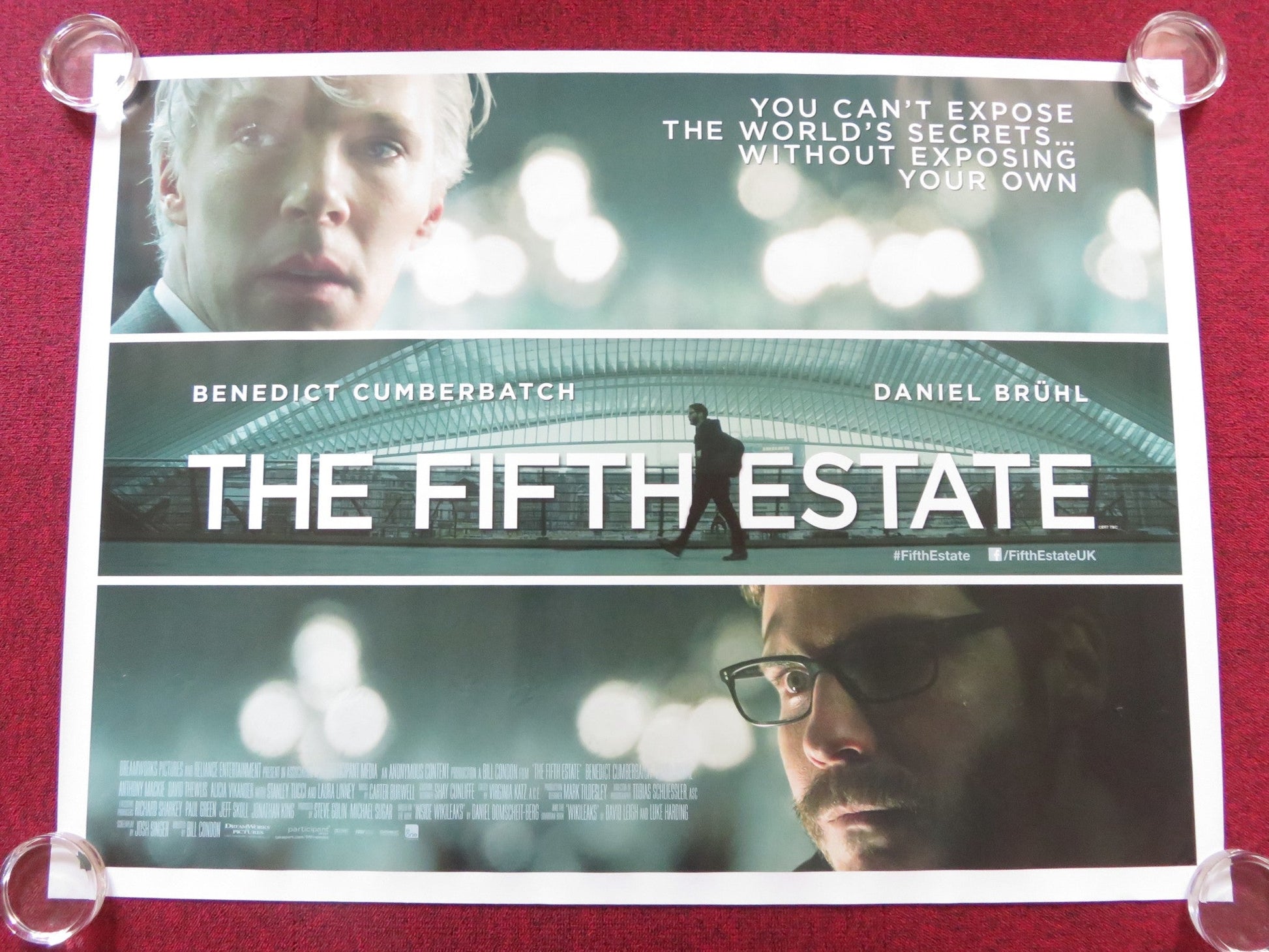 THE FIFTH ESTATE UK QUAD (30"x 40") ROLLED POSTER BENEDICT CUMBERBATCH 2013 Rendezvous Cinema Movie posters