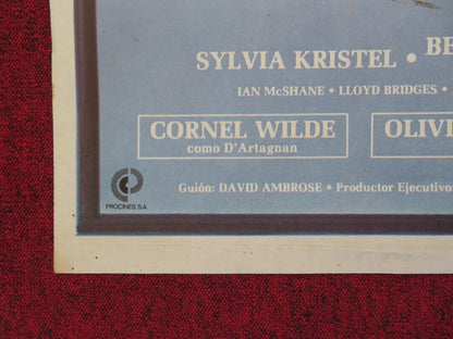 THE FIFTH MUSKETEER FOLDED SPANISH POSTER SYLVIA KRISTEL URSULA ANDRESS 1979 Rendezvous Cinema Movie posters