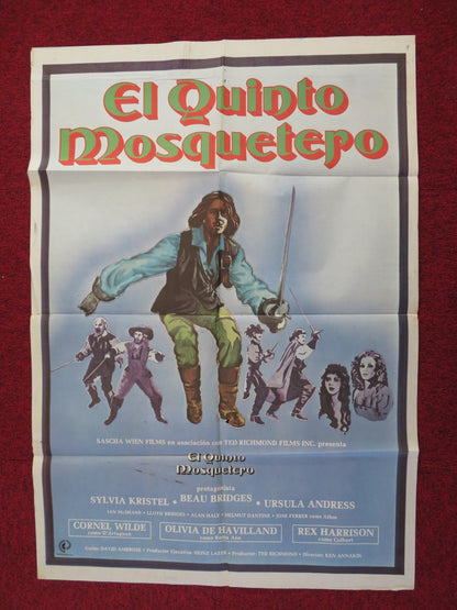 THE FIFTH MUSKETEER FOLDED SPANISH POSTER SYLVIA KRISTEL URSULA ANDRESS 1979 Rendezvous Cinema Movie posters