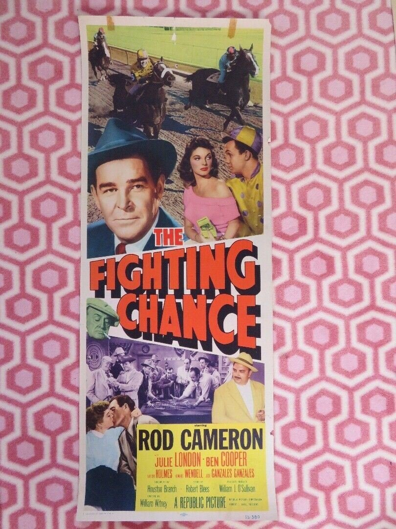 THE FIGHTING CHANCE US INSERT (14"x 36") POSTER ROD CAMERON JULIE LONDON 1955 Movie posters