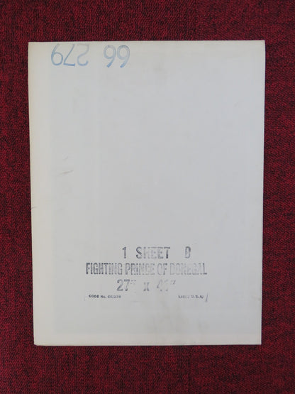 THE FIGHTING PRINCE OF DONEGAL - STYLE B FOLDED US ONE SHEET POSTER DISNEY 1966 Rendezvous Cinema Movie posters