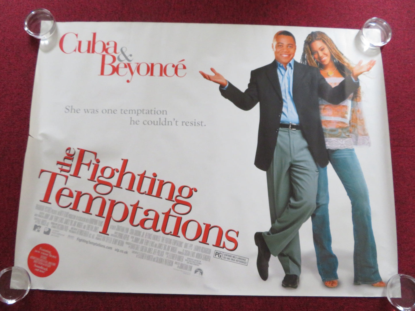 THE FIGHTING TEMPTATIONS UK QUAD (30"x 40") ROLLED POSTER BEYONCE 2003 Rendezvous Cinema Movie posters