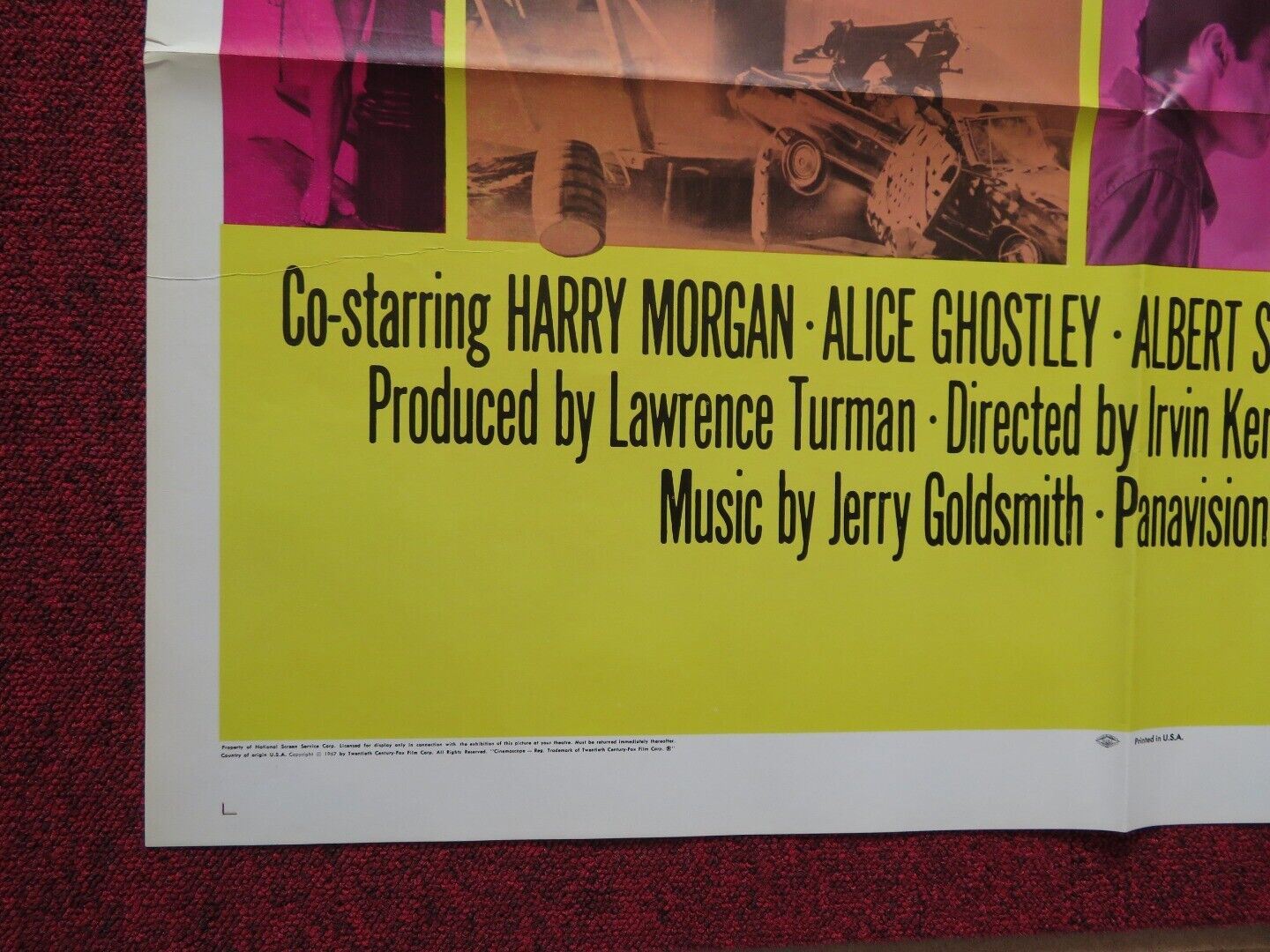 THE FILM FLAM MAN FOLDED US ONE SHEET POSTER GEORGE C.SCOTT SUE LYON 1967 Movie posters