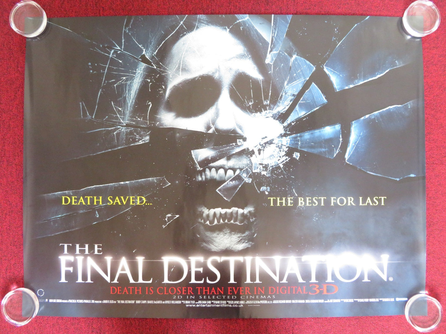 THE FINAL DESTINATION UK QUAD ROLLED POSTER BOBBY CAMPO SHANTEL VANSANTEN 2009 Rendezvous Cinema Movie posters