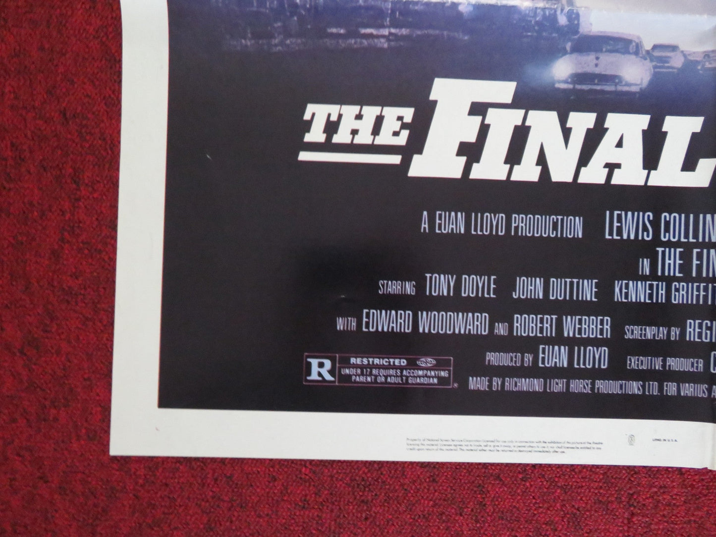 THE FINAL OPTION FOLDED US ONE SHEET POSTER LEWIS COLLINS JUDY DAVIS 1982 Rendezvous Cinema Movie posters