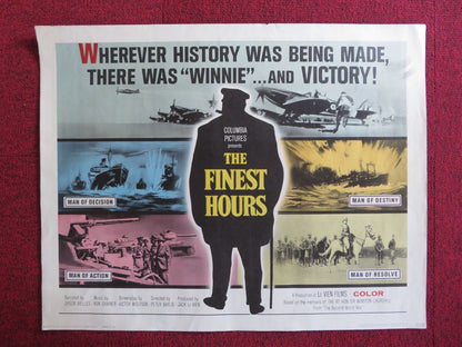 THE FINEST HOURS US HALF SHEET (22"x 28") POSTER ORSON WELLES P. WYMARK 1964 Rendezvous Cinema Movie posters