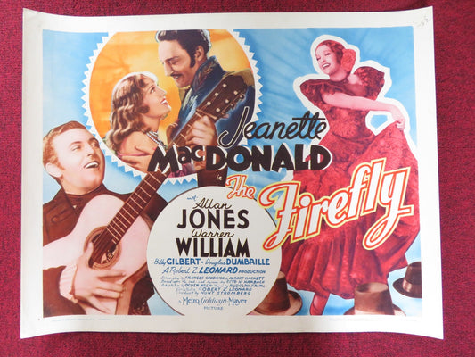 THE FIREFLY US HALF SHEET (22"x 28") POSTER JEANETTE MACDONALD A. JONES 1962 Rendezvous Cinema Movie posters