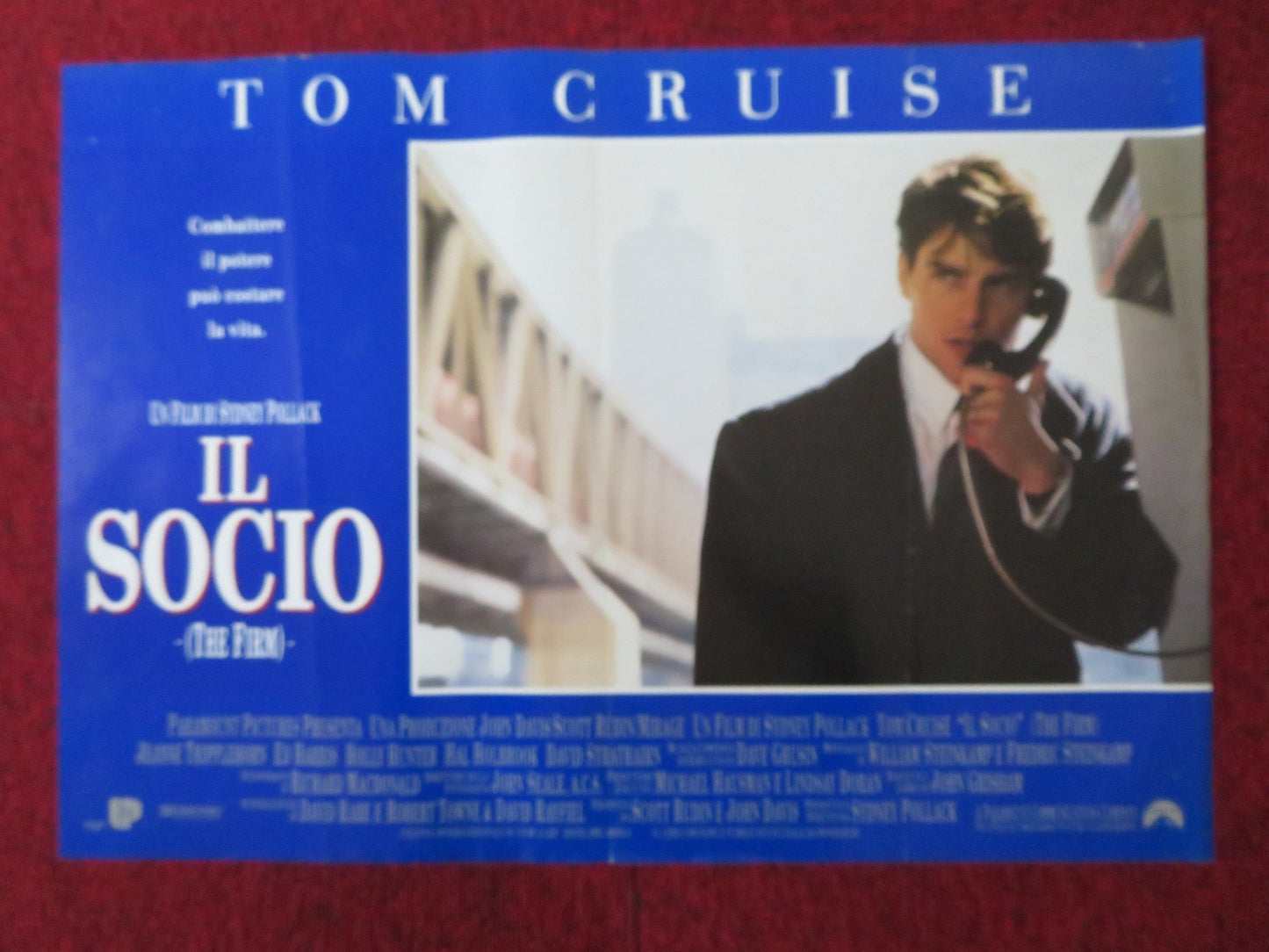 THE FIRM ITALIAN FOTOBUSTA POSTER TOM CRUISE GENE HACKMAN 1993 Rendezvous Cinema Movie posters