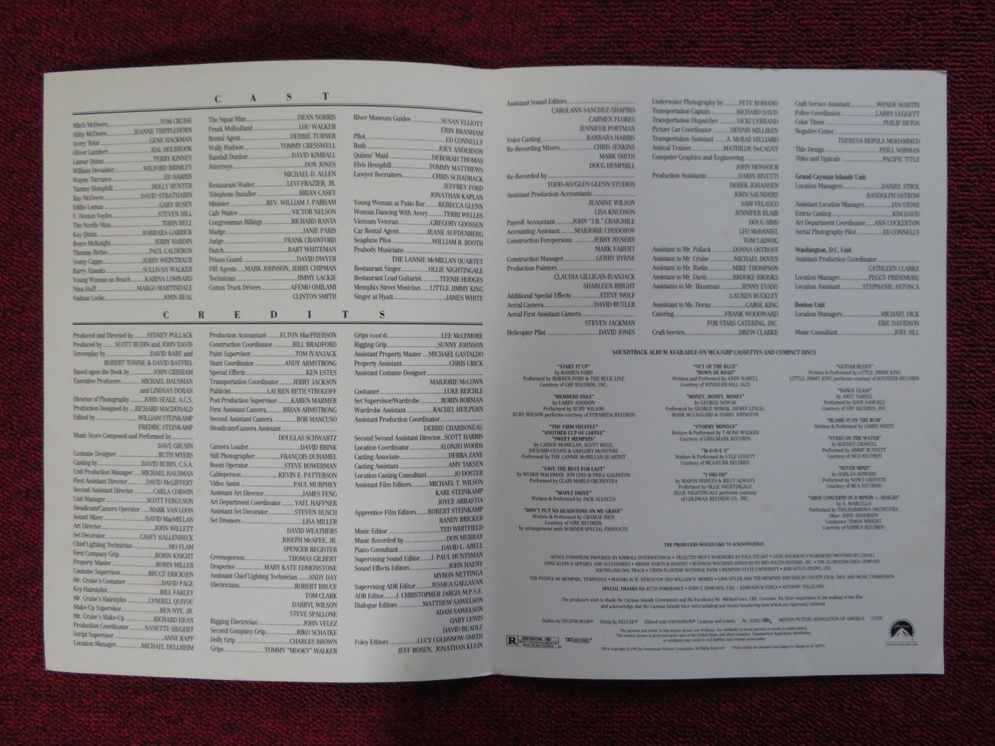 THE FIRM US SCREENING PROGRAM TOM CRUISE 1993 Rendezvous Cinema Movie posters