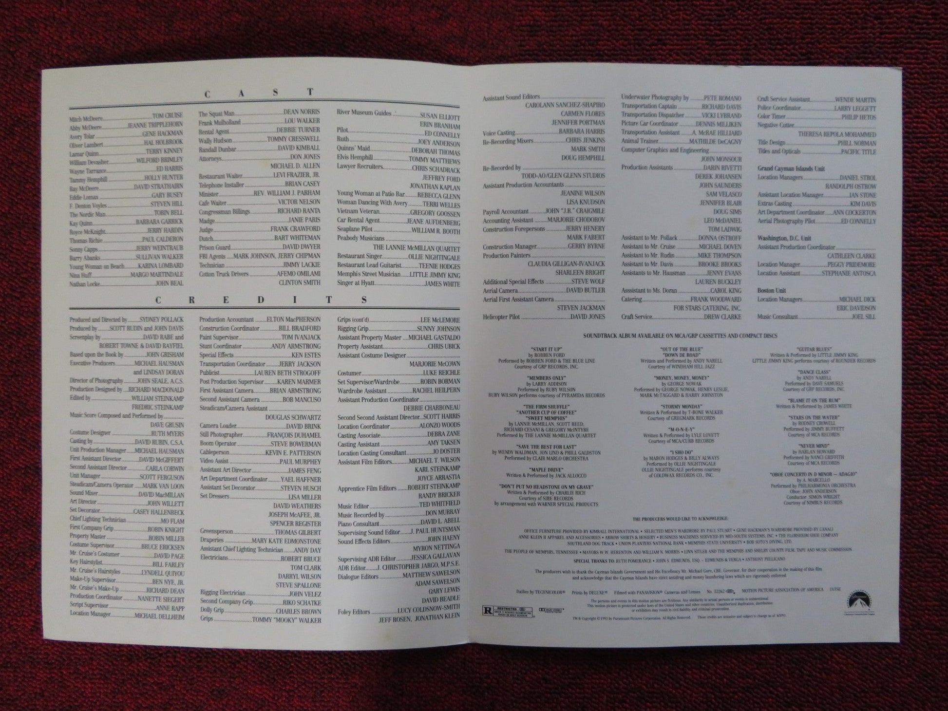 THE FIRM US SCREENING PROGRAM TOM CRUISE 1993 Rendezvous Cinema Movie posters