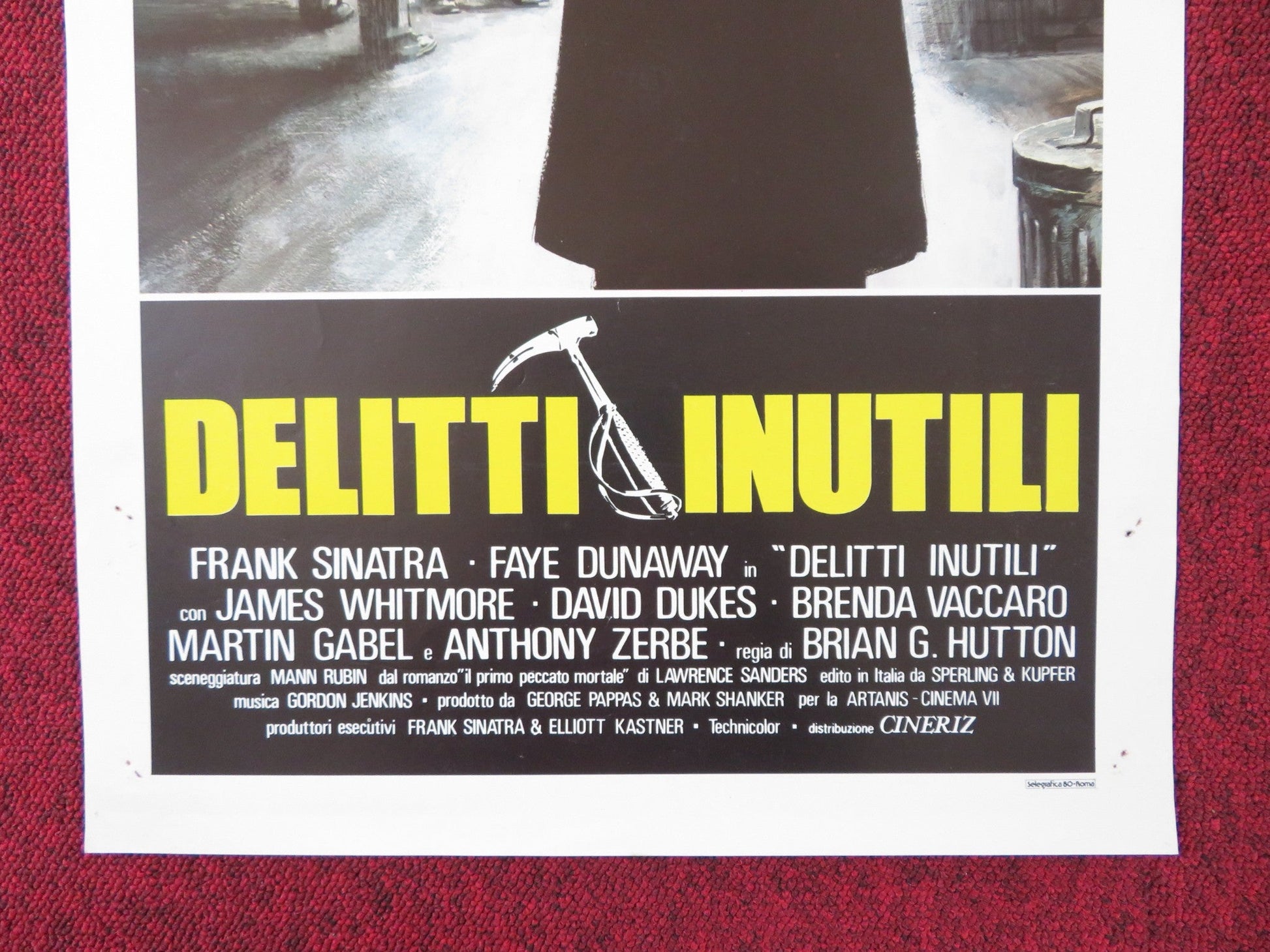 THE FIRST DEADLY SIN ITALIAN LOCANDINA POSTER FRANK SINATRA FAYE DUNAWAY 1980 Rendezvous Cinema Movie posters