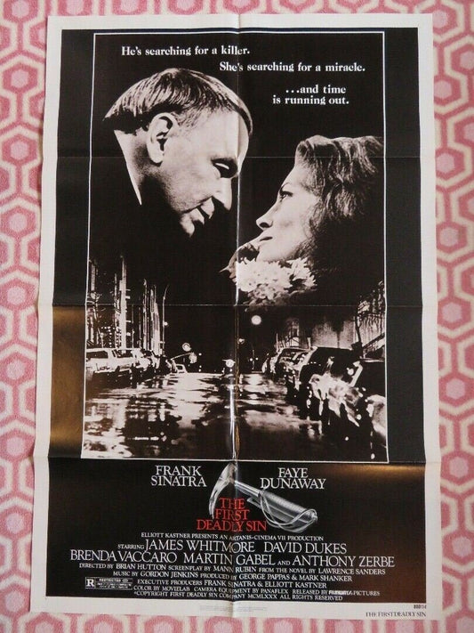 THE FIRST DEADLY SIN US ONE SHEET POSTER FRANK SINATRA FAYA DUNAWAY 1980 Movie posters