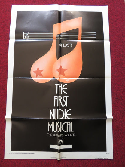 THE FIRST NUDIE MUSICAL FOLDED US ONE SHEET POSTER STEPHEN NATHAN 1975 Rendezvous Cinema Movie posters