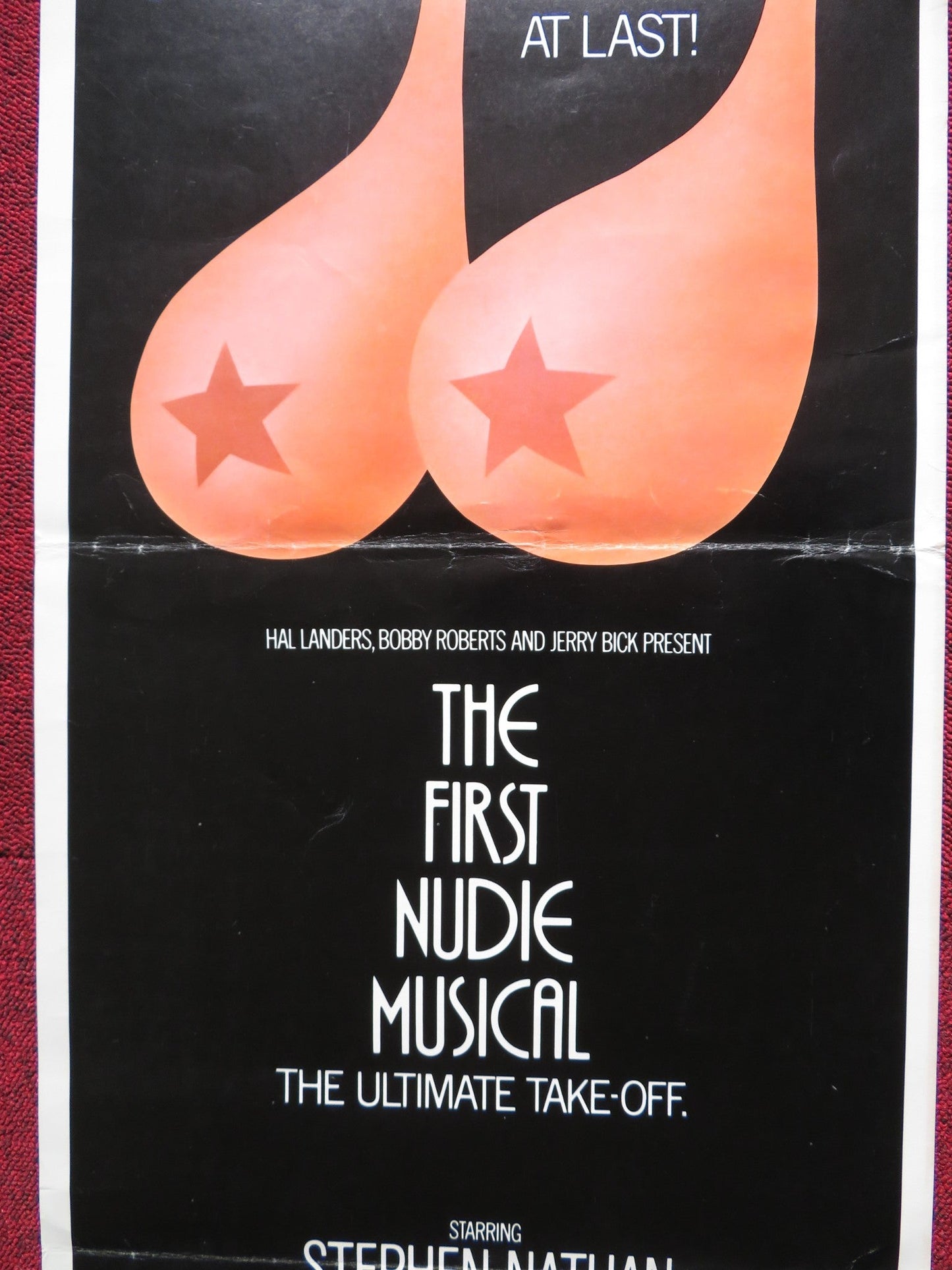 THE FIRST NUDIE MUSICAL - STYLE B US INSERT (14"x 36") POSTER S NATHAN 1976 Rendezvous Cinema Movie posters