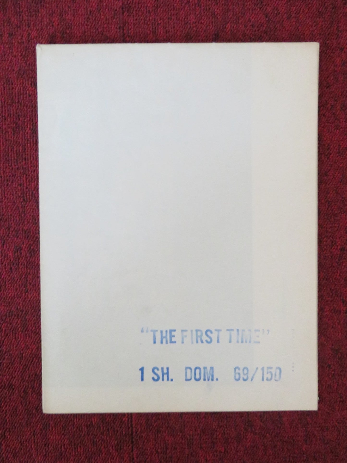 THE FIRST TIME FOLDED US ONE SHEET POSTER JACQUELINE BISSET WES STERN 1969 Rendezvous Cinema Movie posters