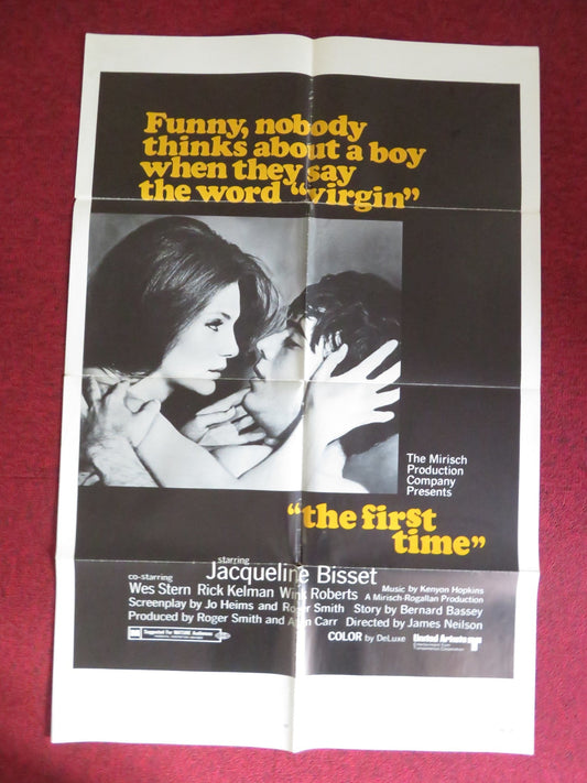 THE FIRST TIME FOLDED US ONE SHEET POSTER JACQUELINE BISSET WES STERN 1969 Rendezvous Cinema Movie posters