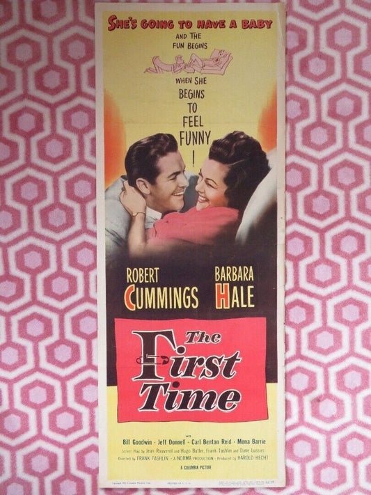 THE FIRST TIME US INSERT (14"x 36") POSTER ROBERT CUMMINGS BARBARA HALE 1952 Movie posters