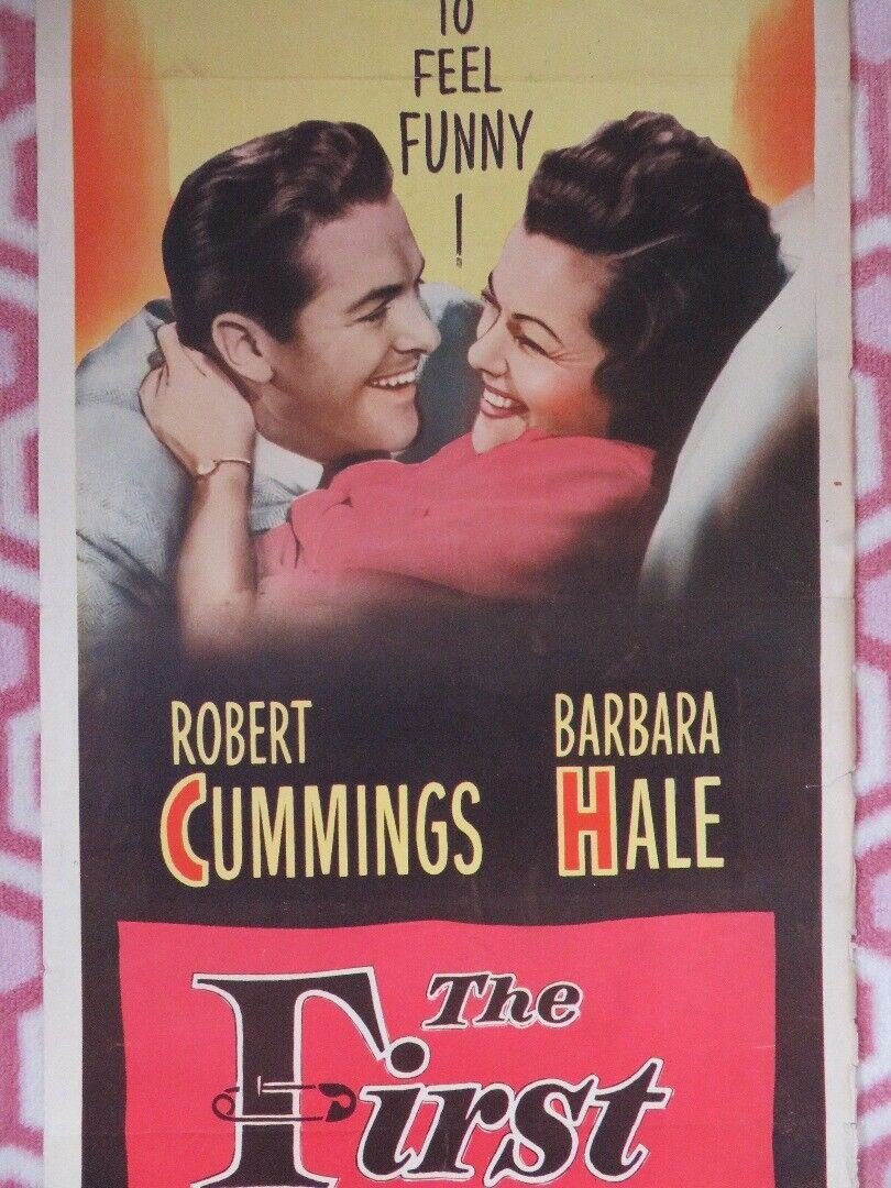 THE FIRST TIME US INSERT (14"x 36") POSTER ROBERT CUMMINGS BARBARA HALE 1952 Movie posters
