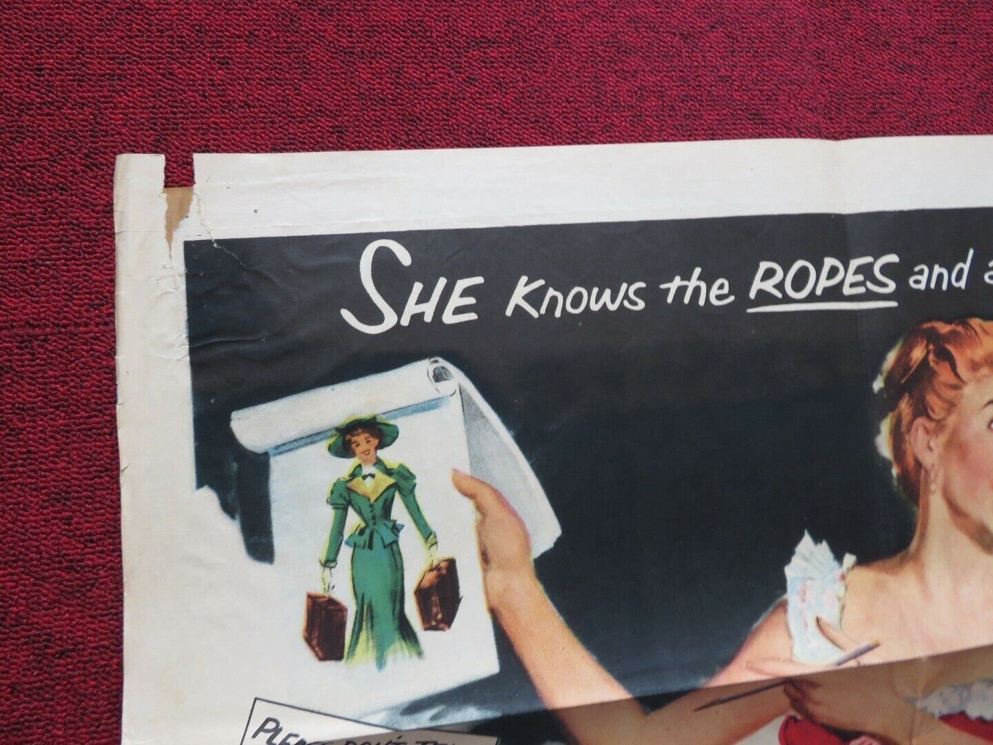 THE FIRST TRAVELING SALESLADY FOLDED US ONE SHEET POSTER GINGER ROGERS 1956 - Rendezvous Cinema