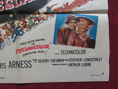 THE FIRST TRAVELING SALESLADY FOLDED US ONE SHEET POSTER GINGER ROGERS 1956 - Rendezvous Cinema
