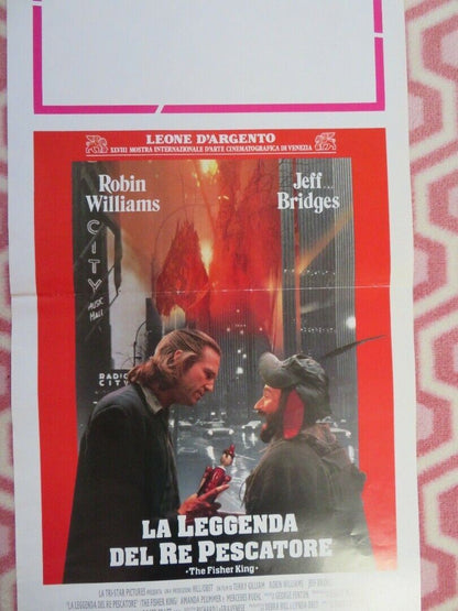 THE FISHER KING ITALIAN LOCANDINA (27.5"x13") POSTER JEFF BRIDGES WILLIAMS 1991 Movie posters