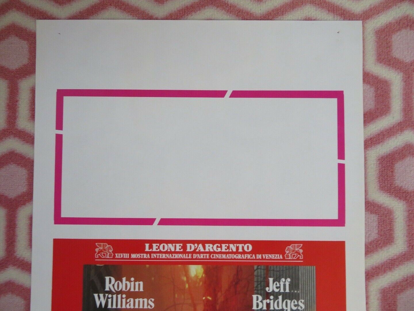 THE FISHER KING ITALIAN LOCANDINA (27.5"x13") POSTER JEFF BRIDGES WILLIAMS 1991 Movie posters