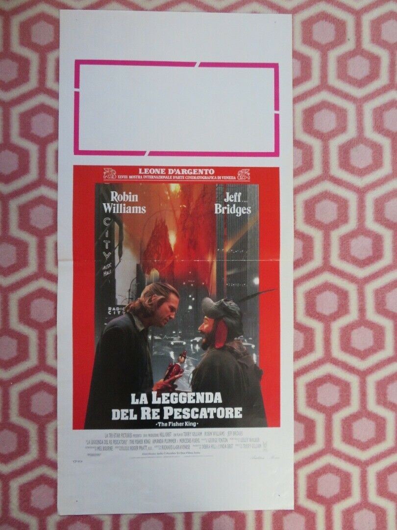 THE FISHER KING ITALIAN LOCANDINA (27.5"x13") POSTER JEFF BRIDGES WILLIAMS 1991 Movie posters