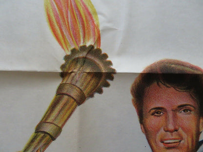 THE FLAME AND THE ARROW FOLDED ARGENTINA POSTER BURT LANCASTER 1951 - Rendezvous Cinema