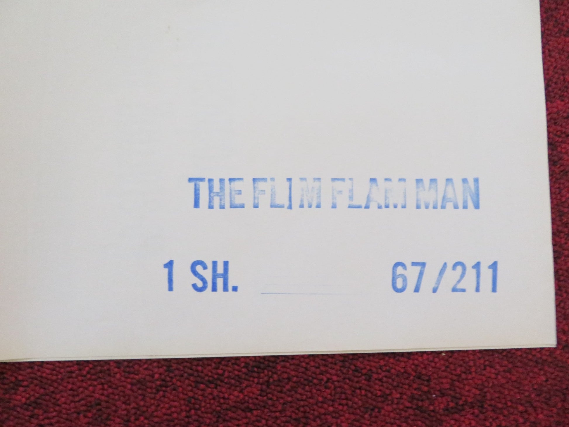 THE FLIM - FLAM MAN FOLDED US ONE SHEET POSTER GEORGE C. SCOTT SUE LYON 1967 Rendezvous Cinema Movie posters