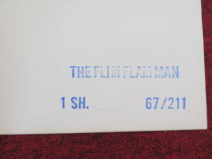 THE FLIM - FLAM MAN FOLDED US ONE SHEET POSTER GEORGE C. SCOTT SUE LYON 1967 Rendezvous Cinema Movie posters