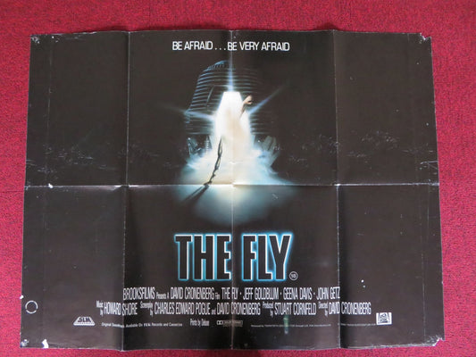 THE FLY UK QUAD POSTER FOLDED JEFF GOLDBLUM GEENA DAVIS DAVID CRONENBERG 1986 Rendezvous Cinema Movie posters