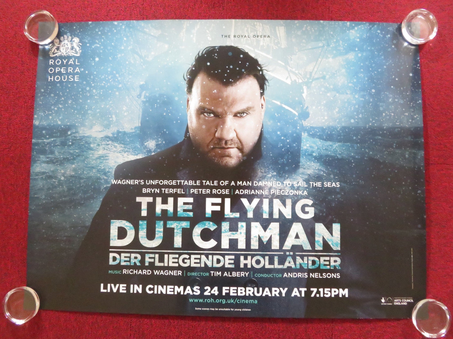 THE FLYING DUTCHMAN UK QUAD (30"x 40") ROLLED POSTER BRYN TERFEL ROH 2015 Rendezvous Cinema Movie posters