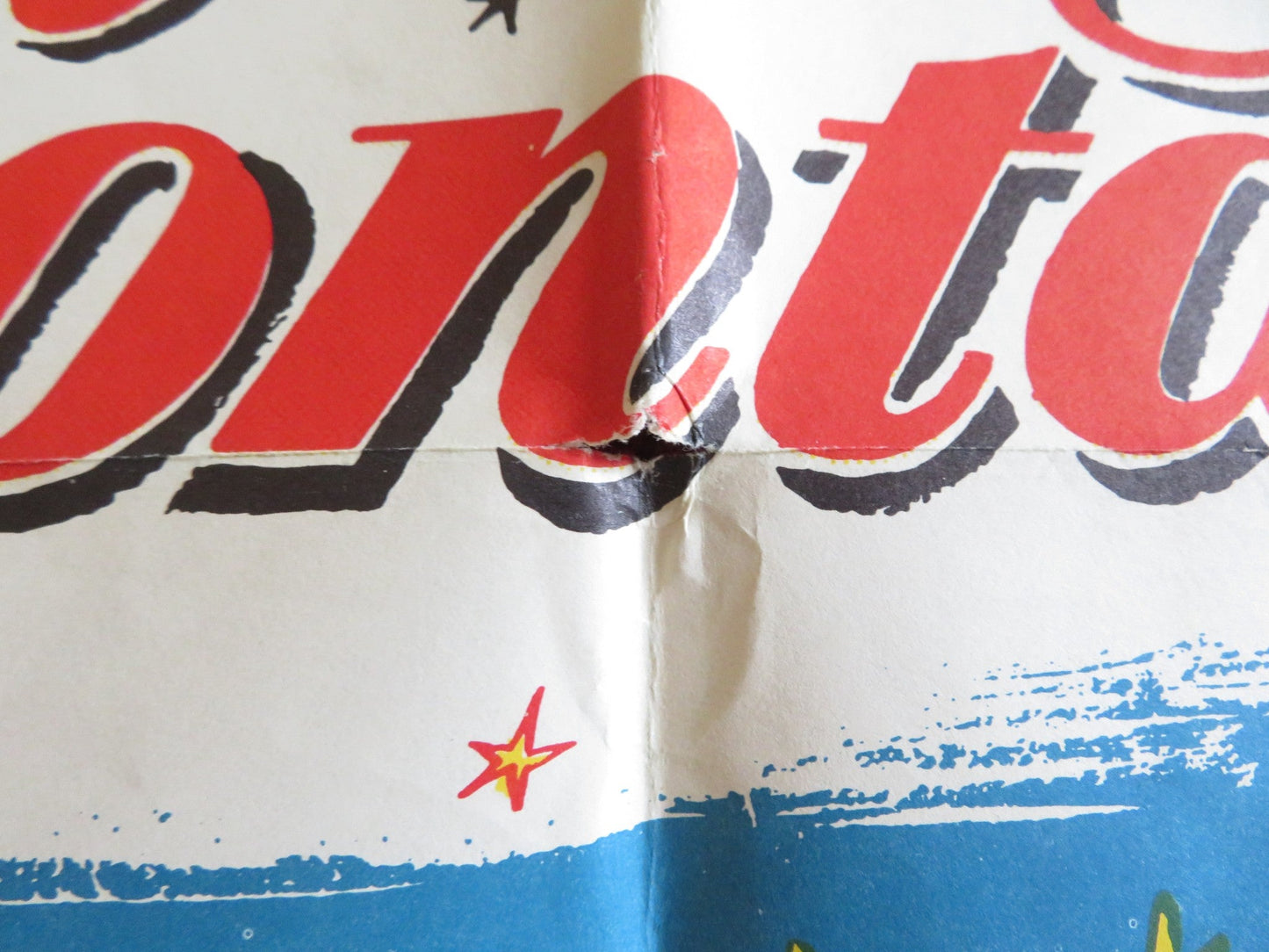 THE FLYING FONTAINES FOLDED US ONE SHEET POSTER MICHAEL CALLAN EVY NORLAND 1959 Rendezvous Cinema Movie posters