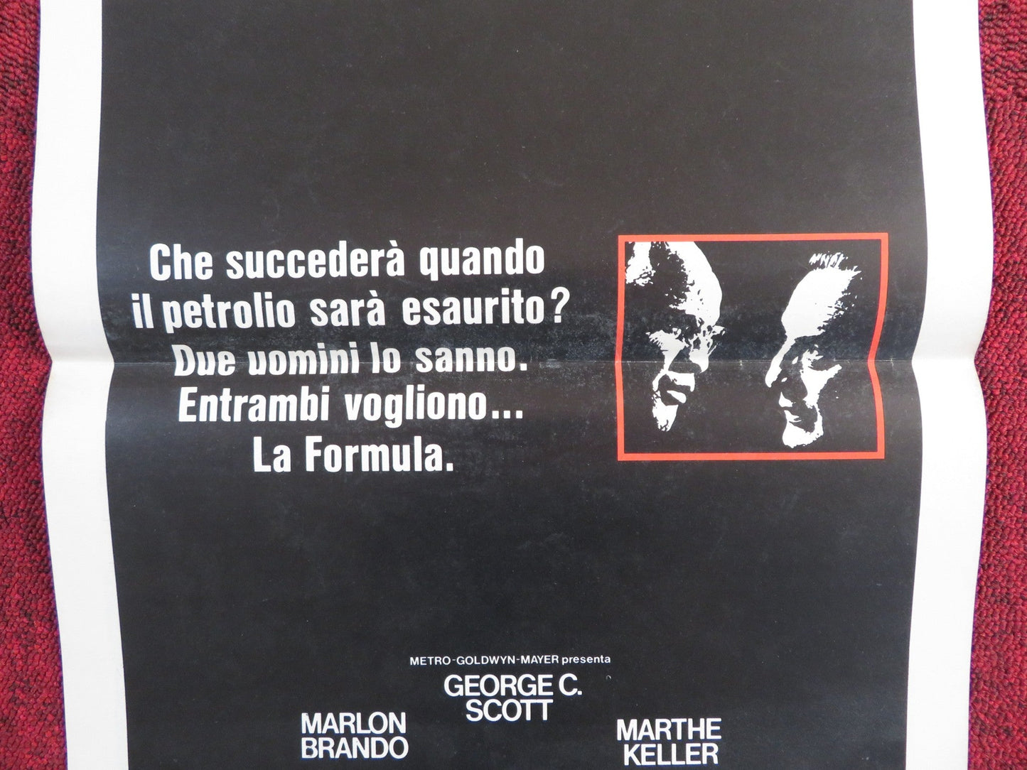 THE FORMULA ITALIAN LOCANDINA POSTER GEORGE C. SCOTT MARLON BRANDO 1981 Rendezvous Cinema Movie posters