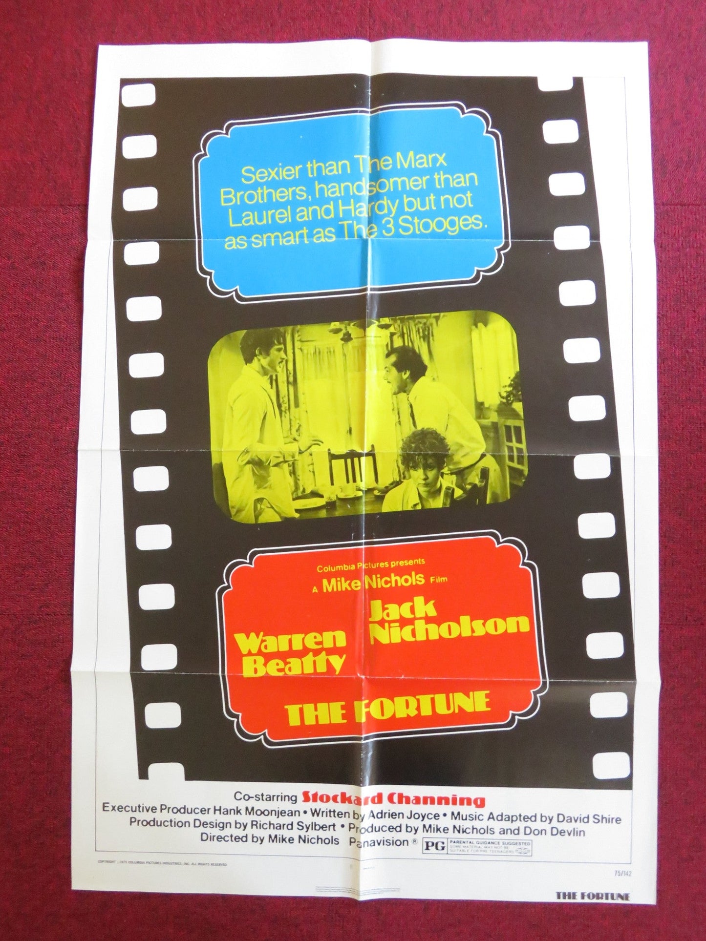 THE FORTUNE FOLDED US ONE SHEET POSTER JACK NICHOLSON WARREN BEATTY 1975 Rendezvous Cinema Movie posters